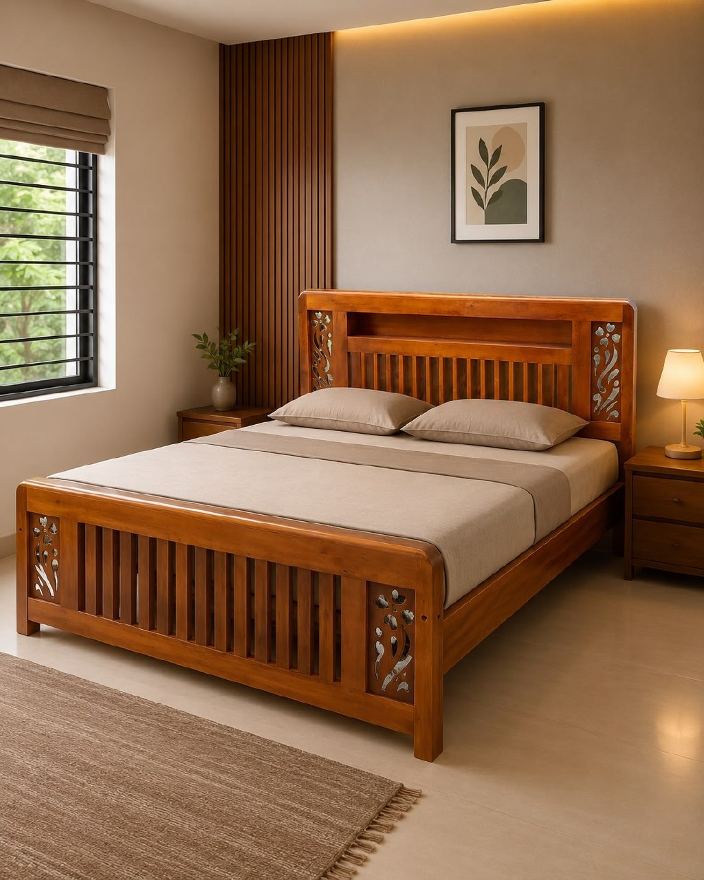 Elysian Curved Bouclé Platform Bed