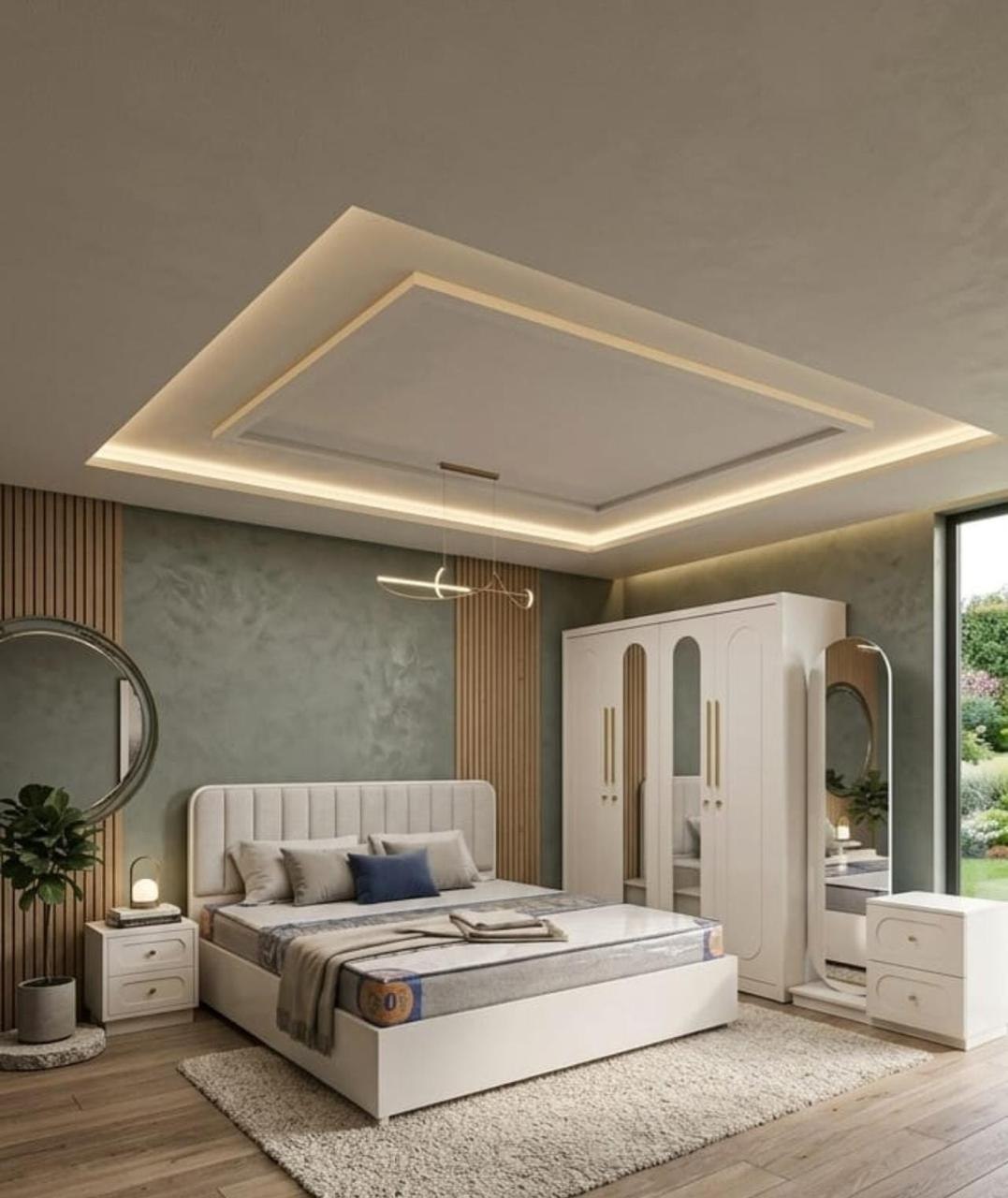 Aura Minimalist Fluted Platform Bed