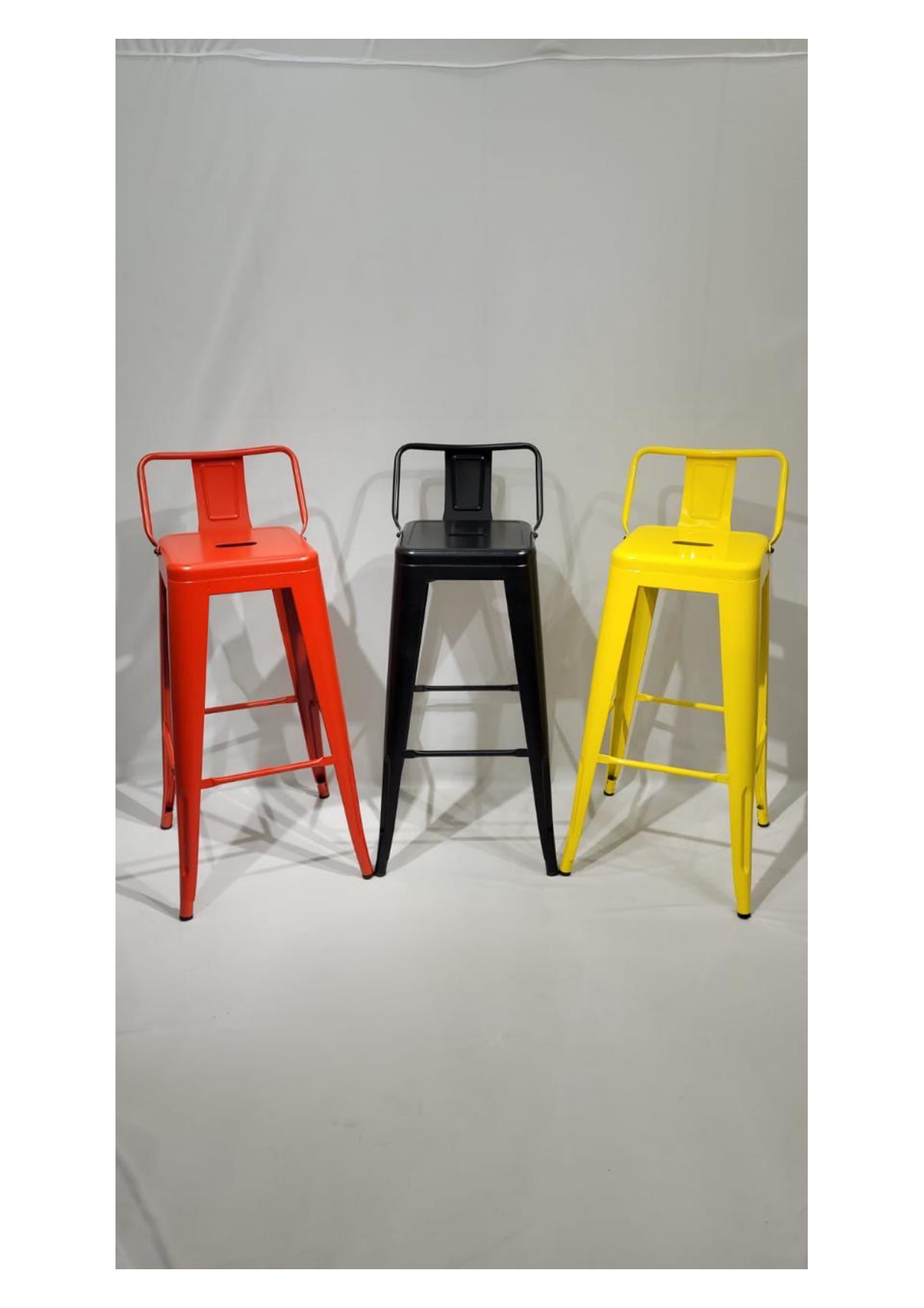 Industrial High Bar Stools Trio