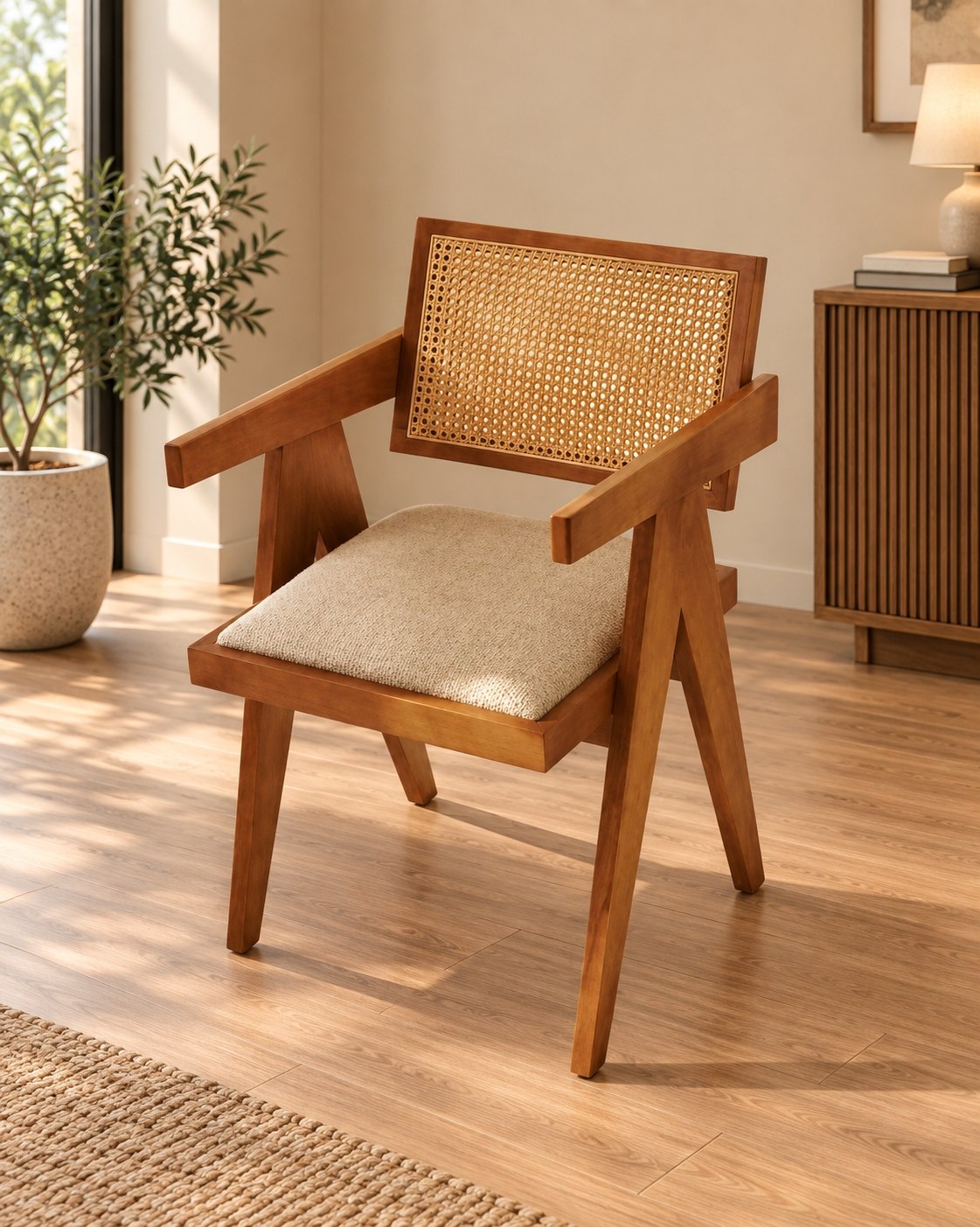 Bespoke Mid-Century Wing Lounge Chair