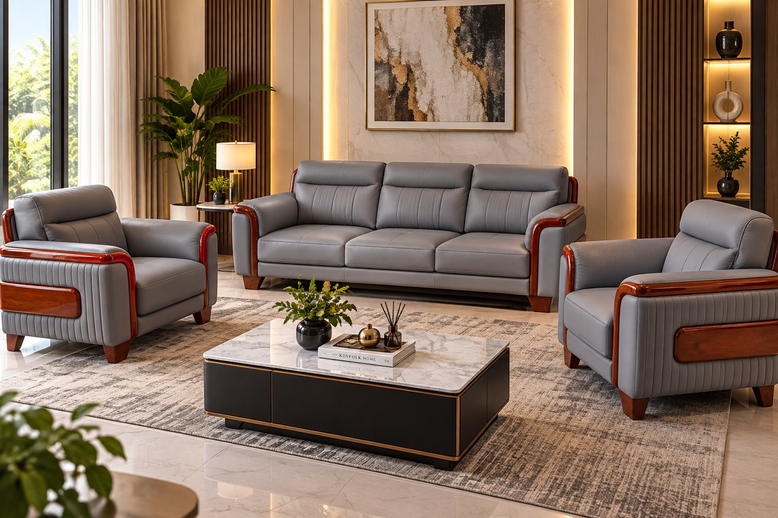 Royal Cloud Curved Bouclé Sofa