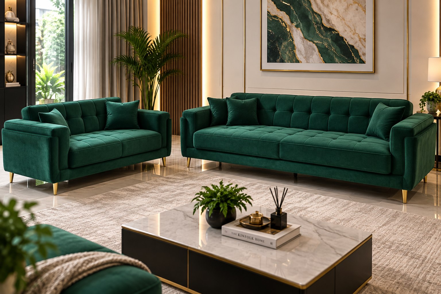 Cognac Saddle Leather Sectional