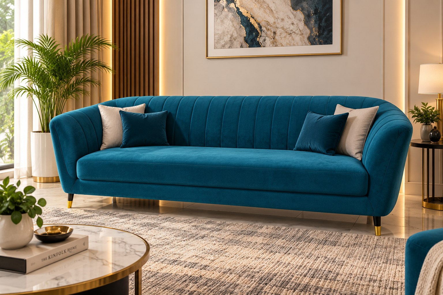 Saffron Tan Deep-Seat Sectional