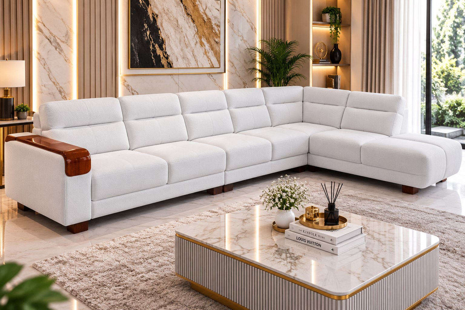 Pearl White Modular Cloud Sofa