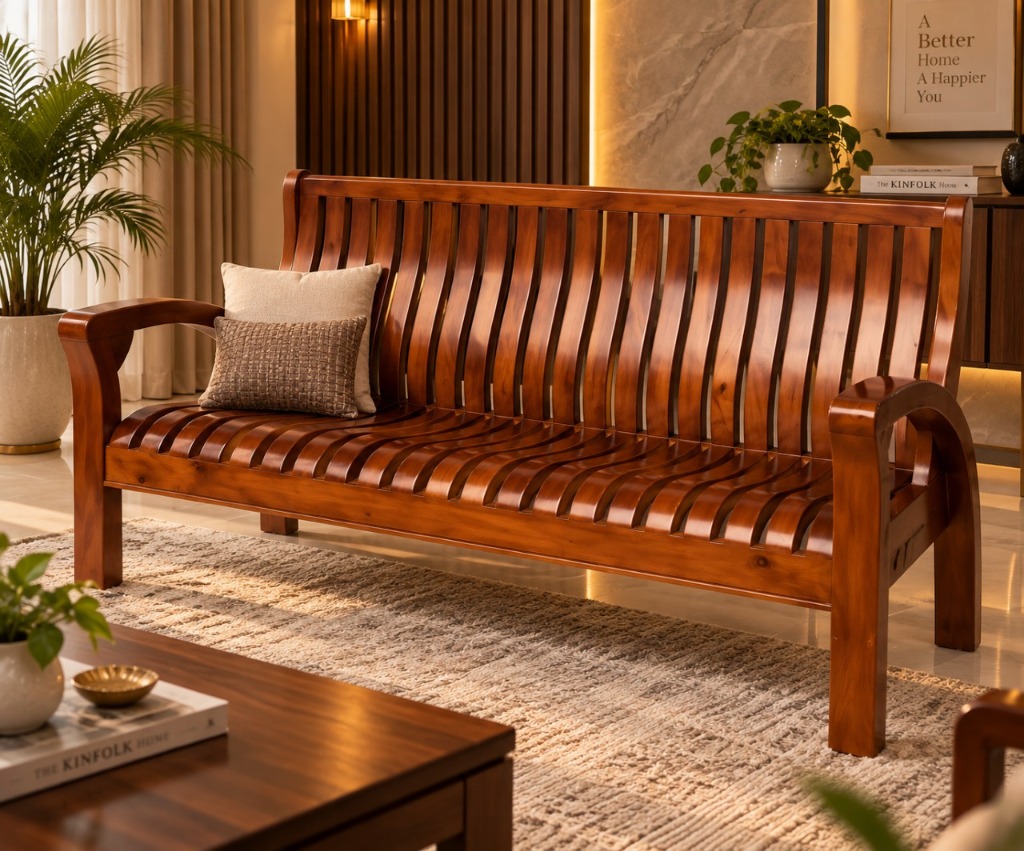 Grand Slat-Back 3-Seater Sofa